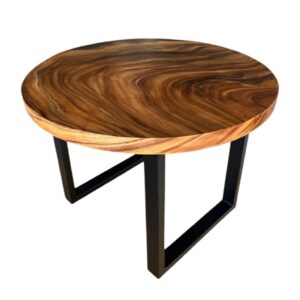 โต๊ะไม้กลม ขาเหล็ก 5