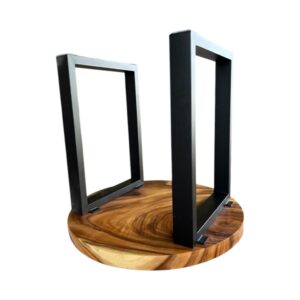 โต๊ะไม้กลม ขาเหล็ก 6