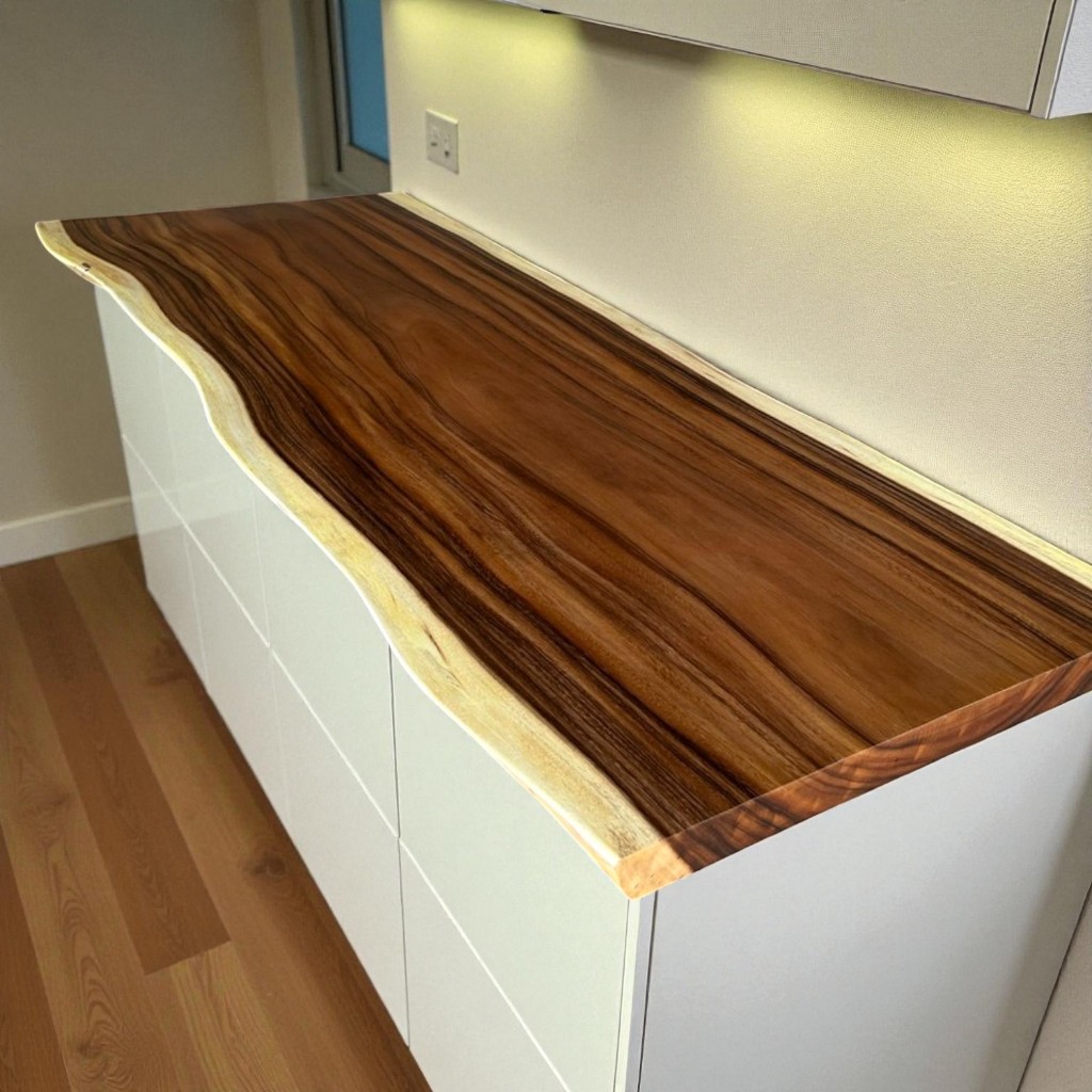 wood slab countertop