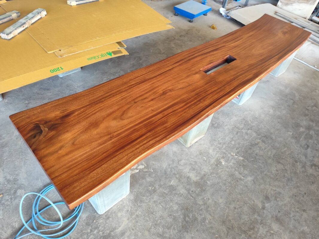 Blue Sea Wood Padauk stain example